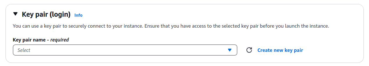 create new key pair